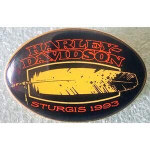 1993 Harley Davidson Hog Rally Sturgis Vest Jacket Hat Badge Pin See Pictures